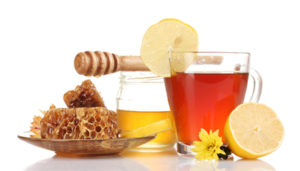 Foods god for cold remedies, honey, tea and lemon.